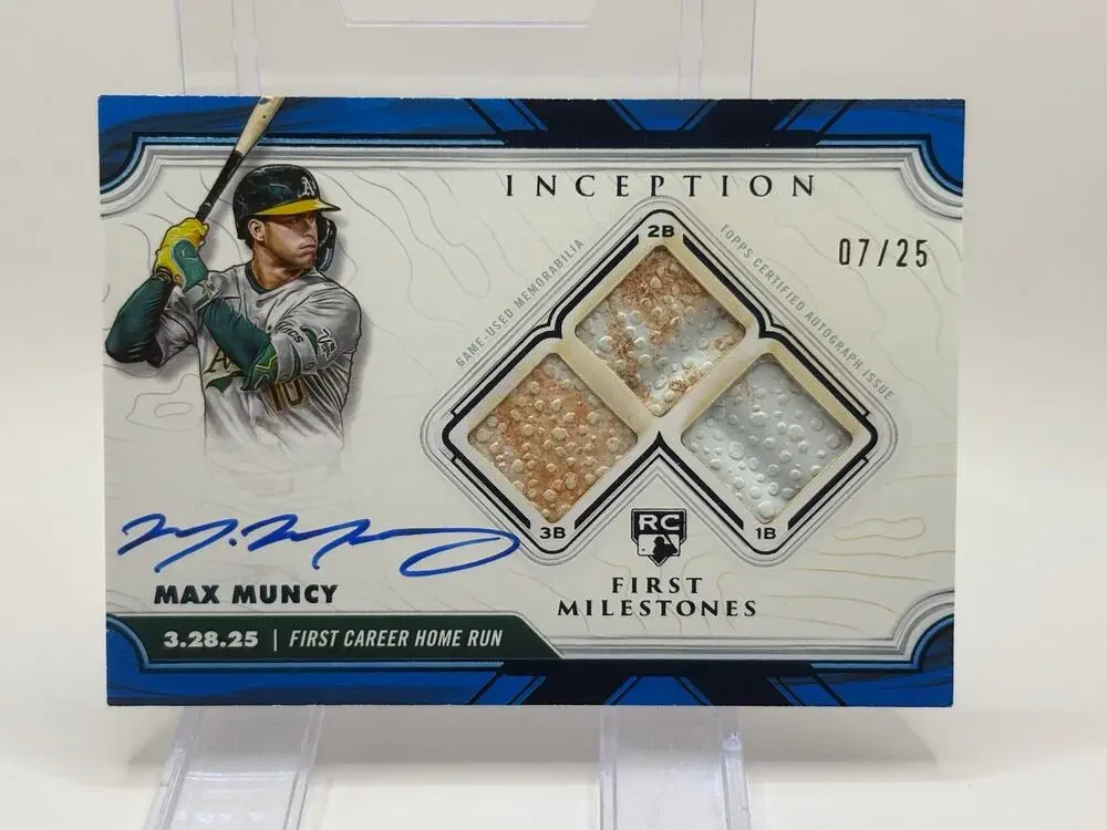 2025 Topps Inception Max Muncy Rookie First Milestones Homerun Relic Auto /25 RC